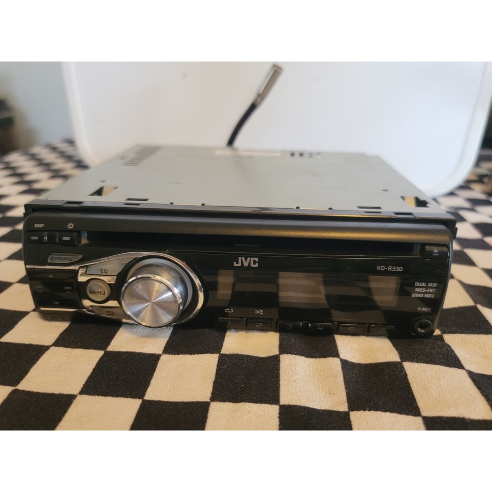 JVC KD-R330 CD MP3 WMA Car Stereo Receiver Dual AUX Tested No Harness